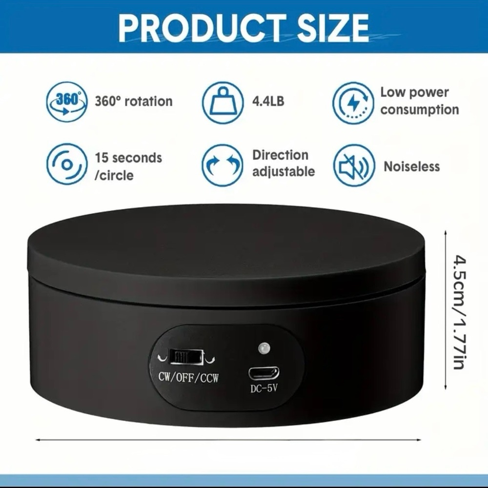 Black Rotating Display Stand NIB